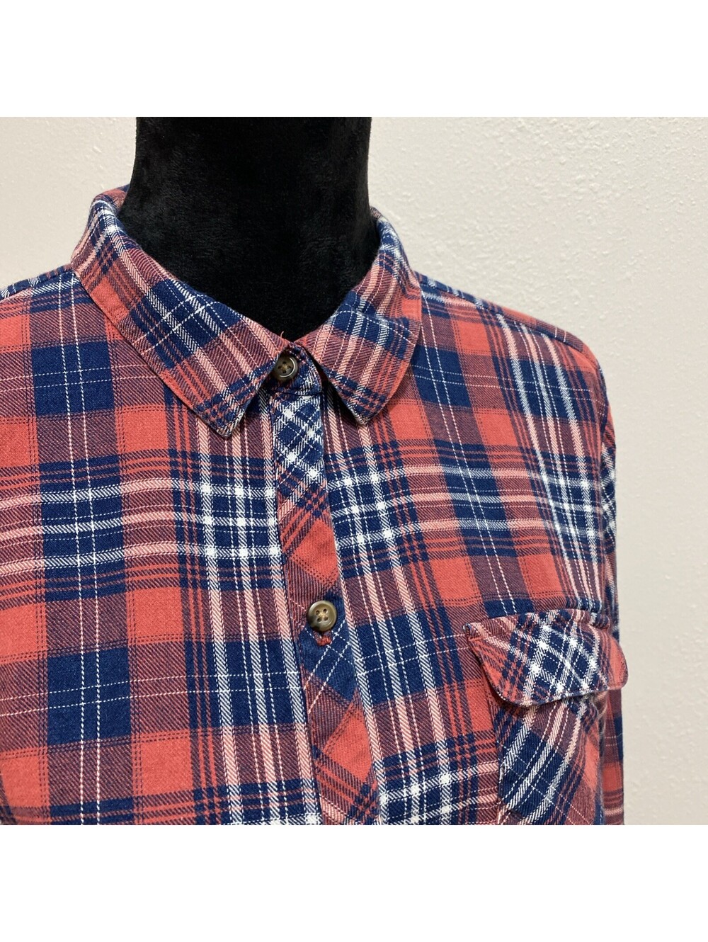 J Jill Denim Plaid Shirt Large